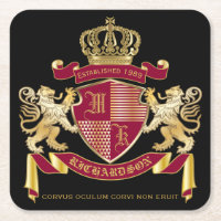 Faites votre propre blason d'armoiries d'or rouge