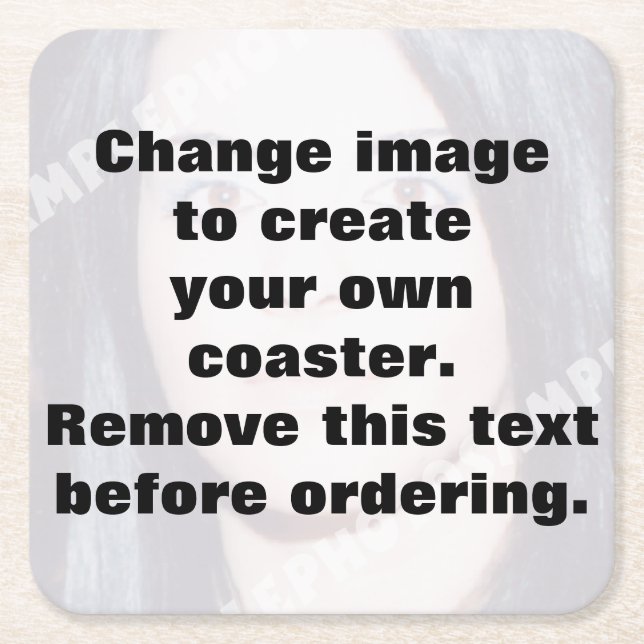 Dessous-de-verre Carré En Papier Faites votre propre photo personnalisée (Devant)