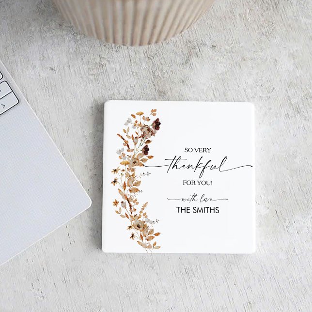 Dessous-de-verre Carré En Papier  Fall Leaves Thanksgiving Dinner (Créateur téléchargé)