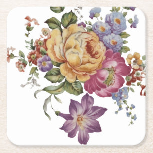 Dessous-de-verre Carré En Papier Fancy Floral