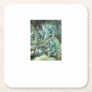 Dessous-de-verre Carré En Papier Fées esthétique de mode Fairycore Goblincore Cot