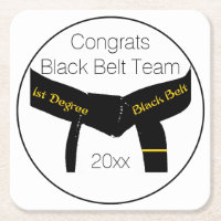 Félicitations de partie d'essai de ceinture noire