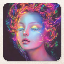 Femme Alien aux cheveux cosmiques