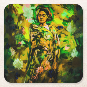 Dessous-de-verre Carré En Papier Femme royale