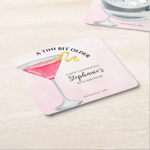 Dessous-de-verre Carré En Papier Femme Un Tout Petit Peu Plus Rose 30e Anniversaire