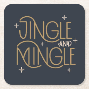 Dessous-de-verre Carré En Papier Festive Jingle et Mingle Holiday Design