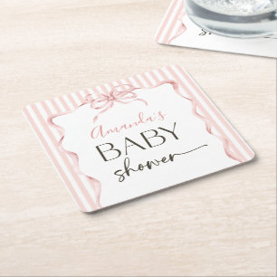 Dessous-de-verre Carré En Papier Fête Arc-en-ciel Bébé Fille Baby Shower