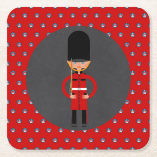 Dessous-de-verre Carré En Papier Fête d'anniversaire de garçon London Guard
