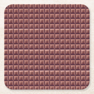 Dessous-de-verre Carré En Papier Fête de la Barre des bonbons au chocolat