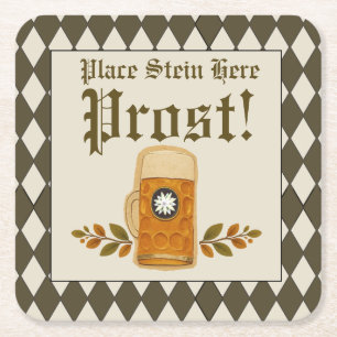 Dessous-de-verre Carré En Papier Fête de la Bière Bavaroise Oktoberfest