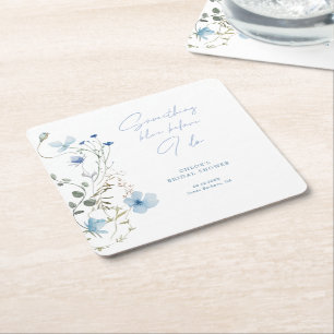 Dessous-de-verre Carré En Papier Fête de mariage Something Blue Wildflower