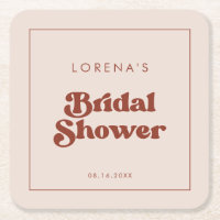 Fête des mariées rose Peach retro élégant