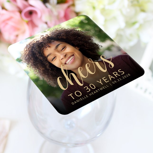 Dessous-de-verre Carré En Papier Fête du 30e anniversaire (Créateur téléchargé)