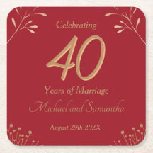 Fête élégante de 40 ans de mariage Rubis