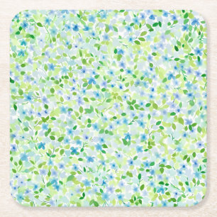 Dessous-de-verre Carré En Papier Fête florale aux douces teintes pastel