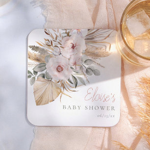 Dessous-de-verre Carré En Papier Fête Prénatale Fille du Désert Bohème Herbe des Pa