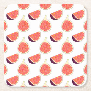 Dessous-de-verre Carré En Papier Fig mauve : motif coloré