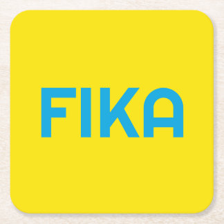 Dessous-de-verre Carré En Papier FIKA Bold Jaune et bleu