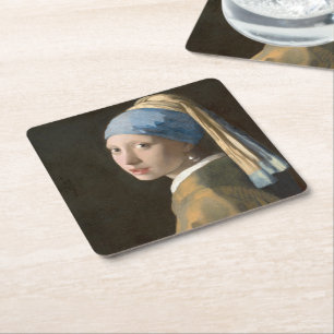 Dessous-de-verre Carré En Papier Fille avec une perle  