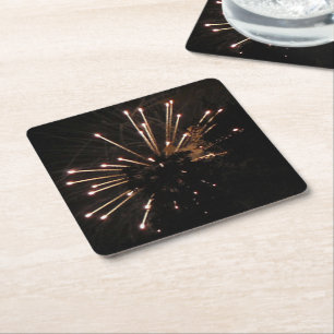 Dessous-de-verre Carré En Papier Fireworks 5 dessous de verre en papier