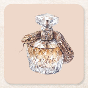 Dessous-de-verre Carré En Papier Flacon de parfum serpent