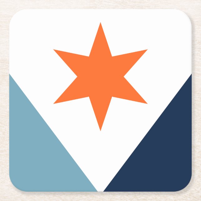 Dessous-de-verre Carré En Papier Flag of Syracuse, New York (Devant)