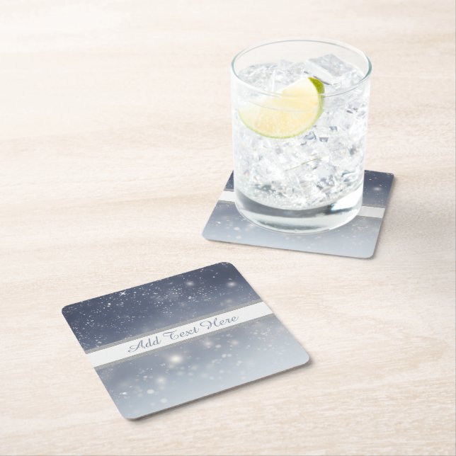 Dessous-de-verre Carré En Papier Flèches blanches de Noël (En situation)