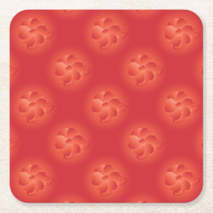 Dessous-de-verre Carré En Papier Fleur des coeurs