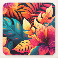 Fleur hawaïenne motif tropical fleuri lumineux