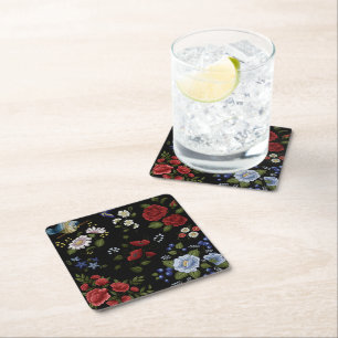 Dessous-de-verre Carré En Papier Fleurs