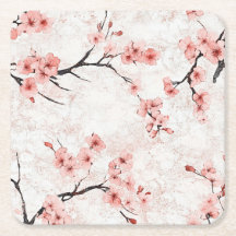 Fleurs de cerisier roses et blanches sur support p