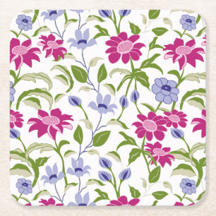 Dessous-de-verre Carré En Papier Fleurs de printemps