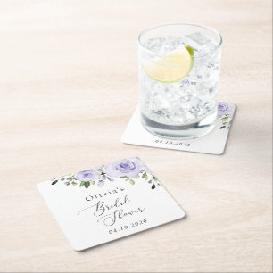 Dessous-de-verre Carré En Papier Fleurs violettes, Lilac Flowers, Boho, Fête des ma