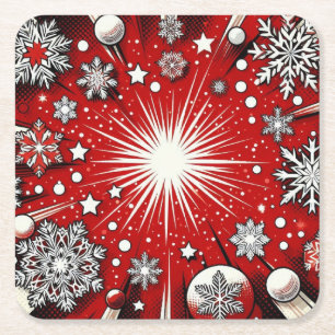 Dessous-de-verre Carré En Papier Flocon de neige
