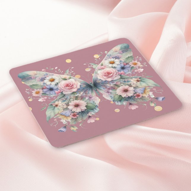 Dessous-de-verre Carré En Papier Floral Butterfly (Créateur téléchargé)