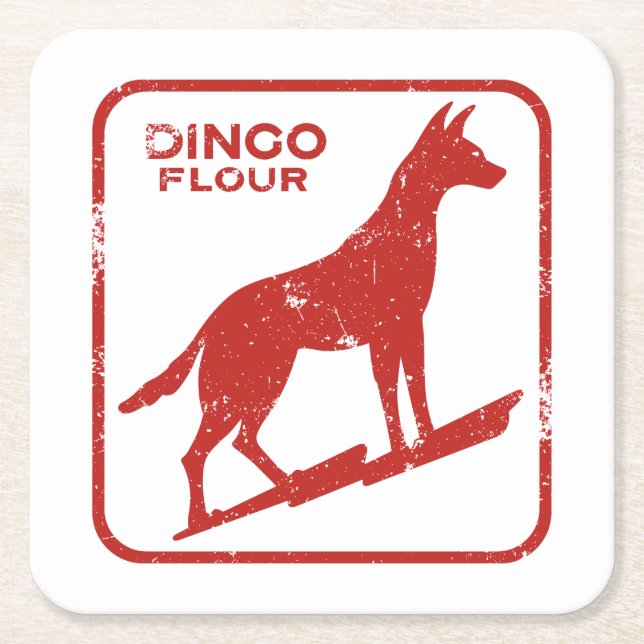 Dessous-de-verre Carré En Papier Flore Dingo (Devant)