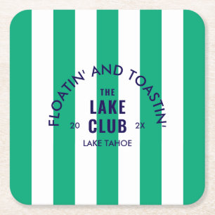 Dessous-de-verre Carré En Papier Flotter et griller au Lake Club GreenStripe