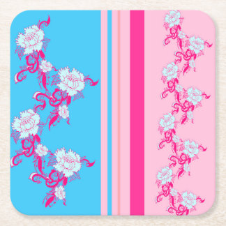 Dessous-de-verre Carré En Papier flowers, natural, peony, ,gift, pink