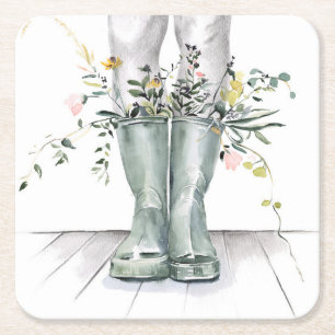 Dessous-de-verre Carré En Papier Flux et croissance II