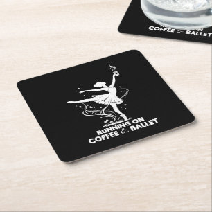 Dessous-de-verre Carré En Papier Fonctionne Au Café Et Ballet Prof De Danse Drôle