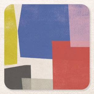 Dessous-de-verre Carré En Papier Foolscap - Colorblocks modernes