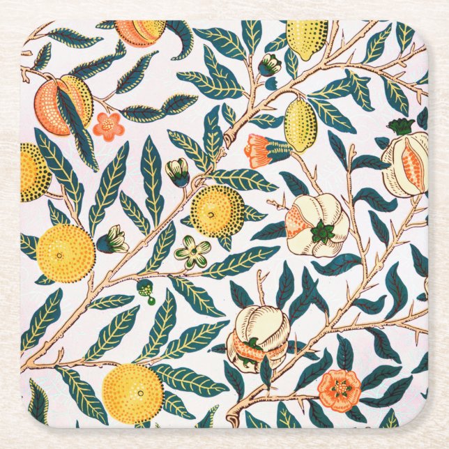 Dessous-de-verre Carré En Papier Four Fruit, William Morris (Devant)