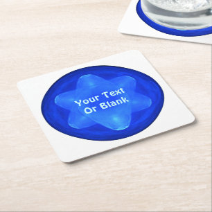 Dessous-de-verre Carré En Papier Fractal Bluestar