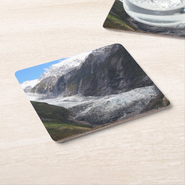Dessous-de-verre Carré En Papier Franz Josef Glacier, Nouvelle-Zélande (Incliné)