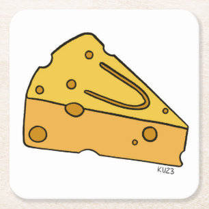 Dessous-de-verre Carré En Papier Fromage Mignon Rieur