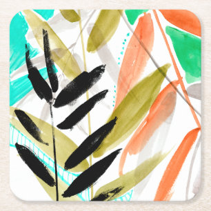Dessous-de-verre Carré En Papier Fronds vifs II