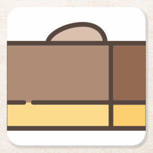 Dessous-de-verre Carré En Papier fudge au chocolat
