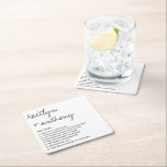 Dessous-de-verre Carré En Papier Fun Facts About The Newlyweds Modern Mariage<br><div class="desc">Célébrez dans le style avec ces dessous de verre mariage modernes et très tendance. Le design est facile à personnaliser avec votre propre libellé et votre famille et vos amis seront ravis de voir ces dessous de verre fabuleux. Les éléments correspondants se trouvent dans la collection.</div>