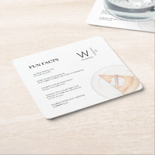 Dessous-de-verre Carré En Papier Fun Faits Modernes Premier Citrouille tarte Thanks