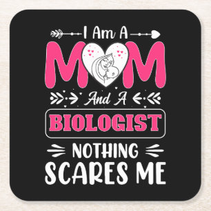 Dessous-de-verre Carré En Papier Funny Biologiste Maman, Biologiste Maman Funny